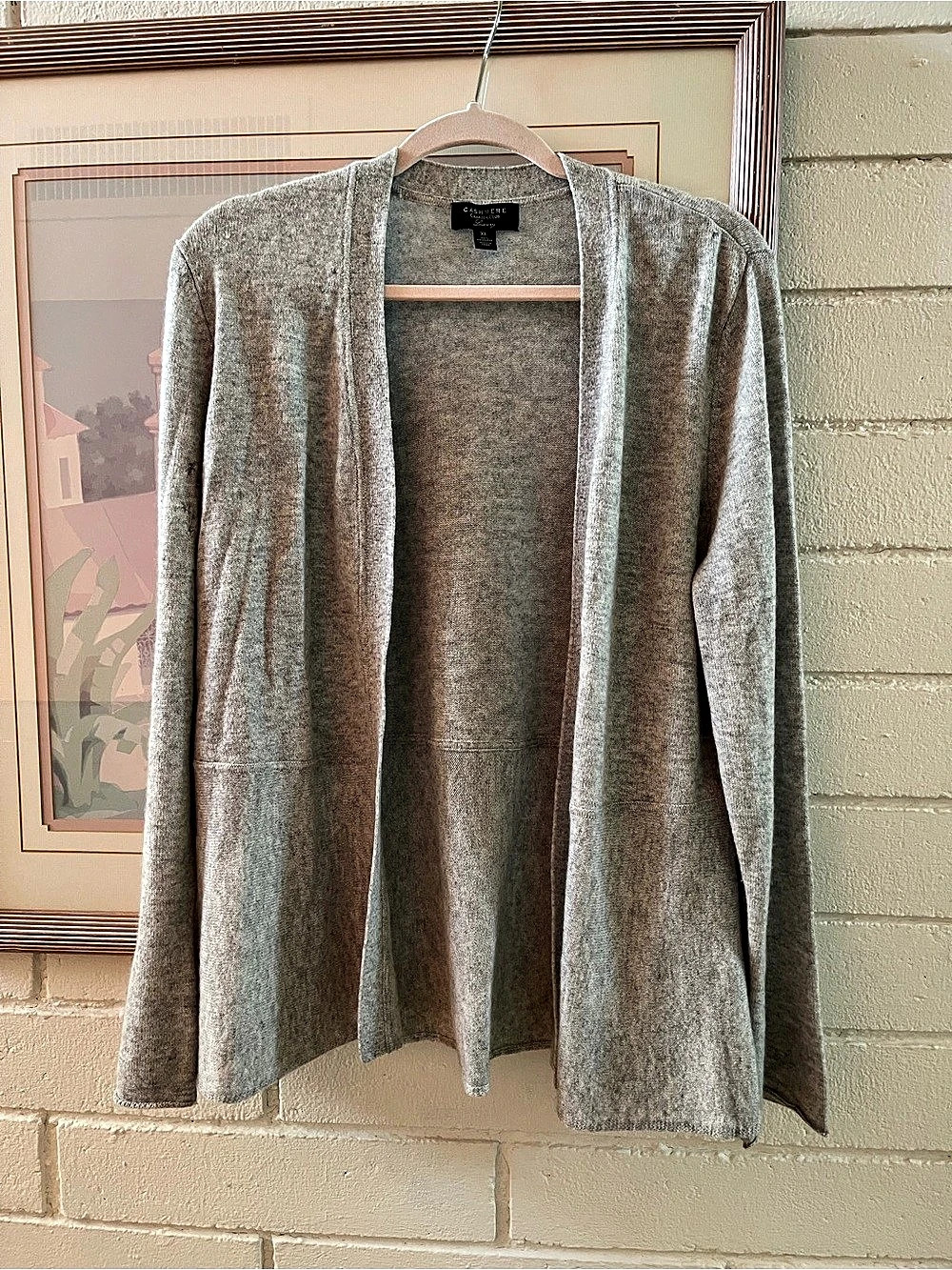 Cashmere Classics by J.G. Hook Cashmere Classics Open Front Cashmere Cardigan XL